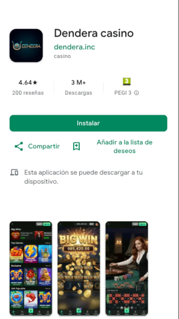 Dendera casino app